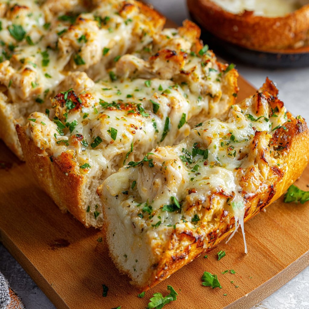 The Viral Chicken Alfredo Garlic Bread