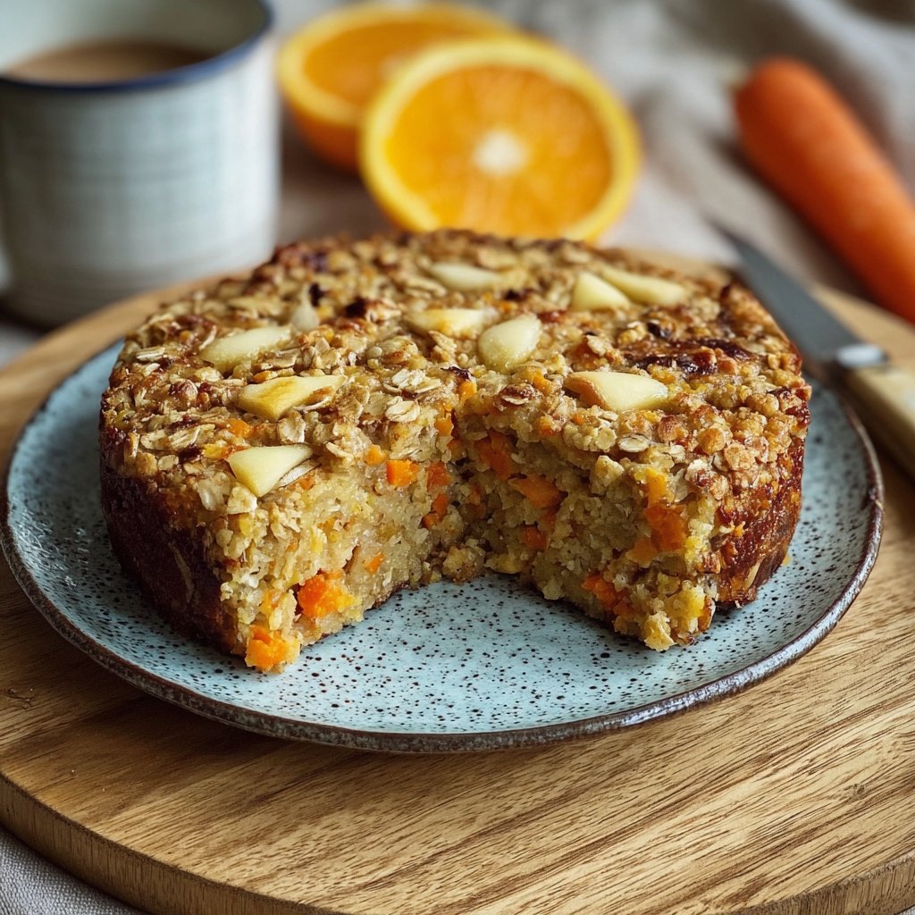 Apple  Carrot and Oat Breakfast Bake