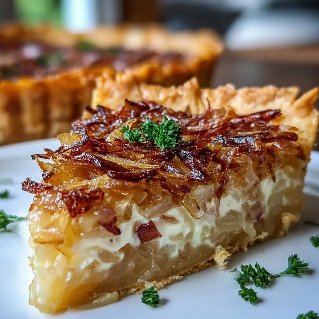 Authentic Traditional Homemade German Onion Pie