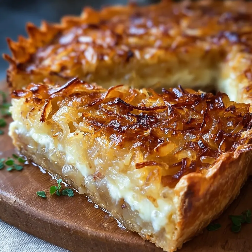 Authentic Traditional Homemade German Onion Pie