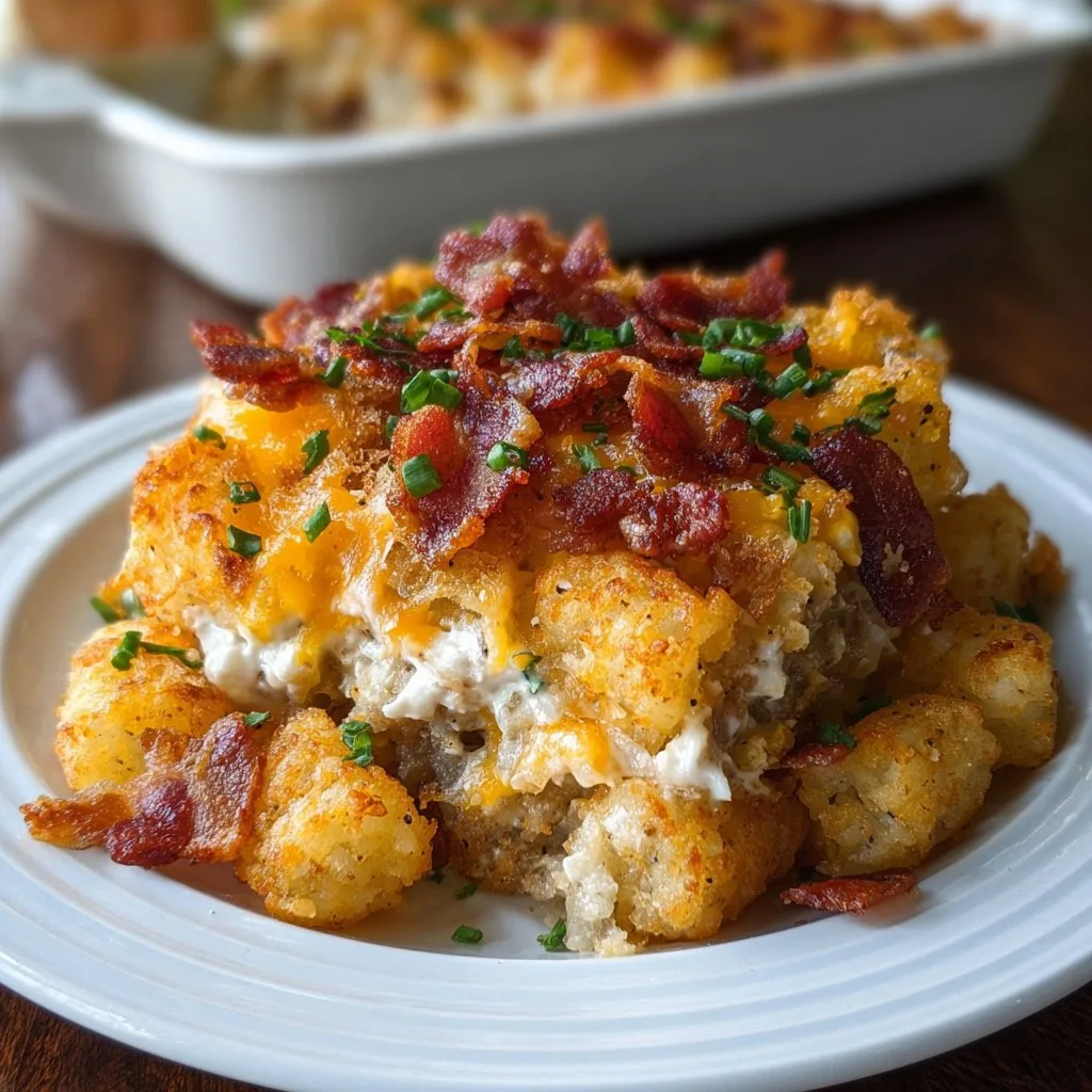 Bacon Ranch Tater Tot Casserole
