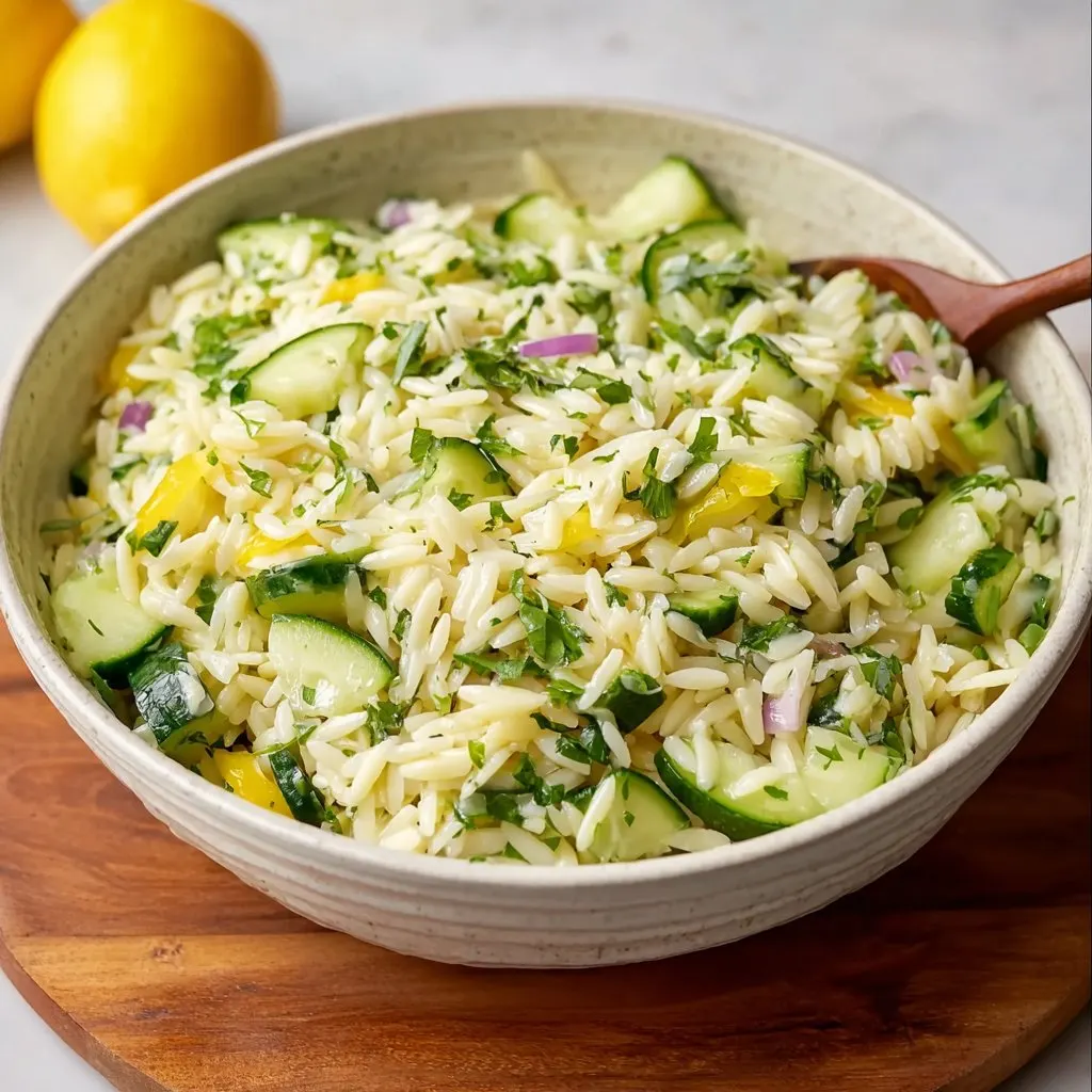 Best Cucumber Lemon Orzo Salad