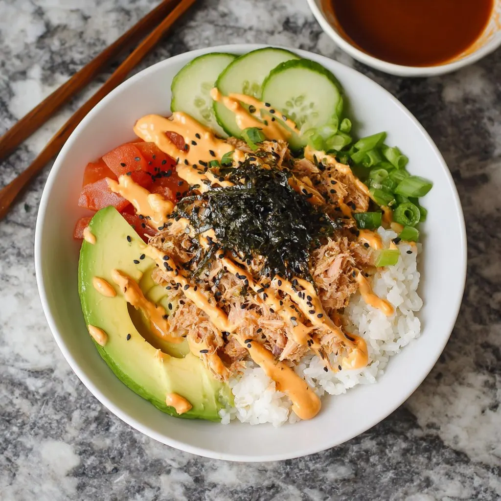 Canned Tuna Sushi Bowl