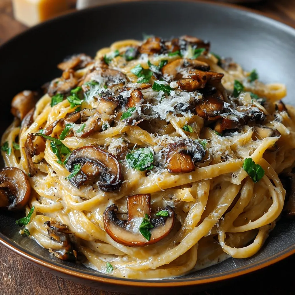 Caramelized Leek and Mushroom Gruyere Pasta