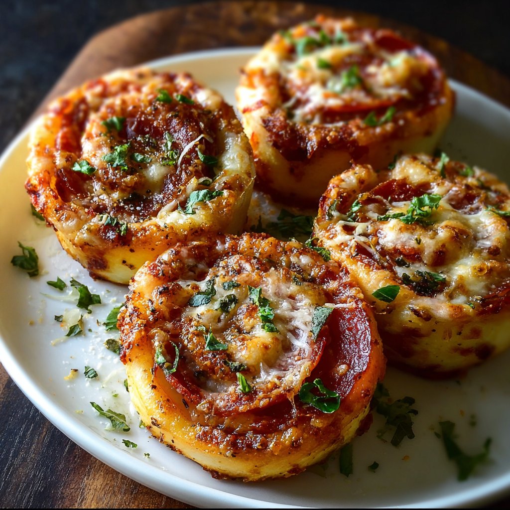 Cheesy Baked Italian Pizza Pinwheels
