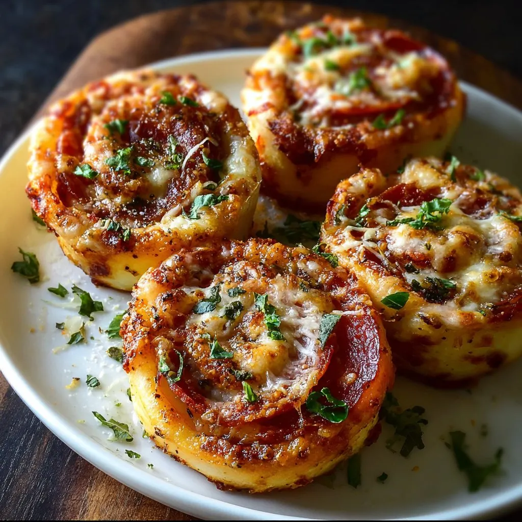 Cheesy Baked Italian Pizza Pinwheels