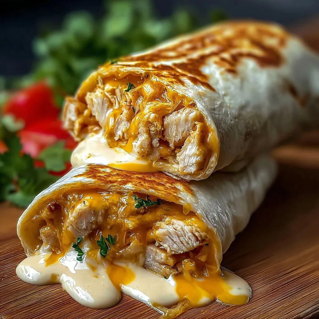Cheesy chicken wrap