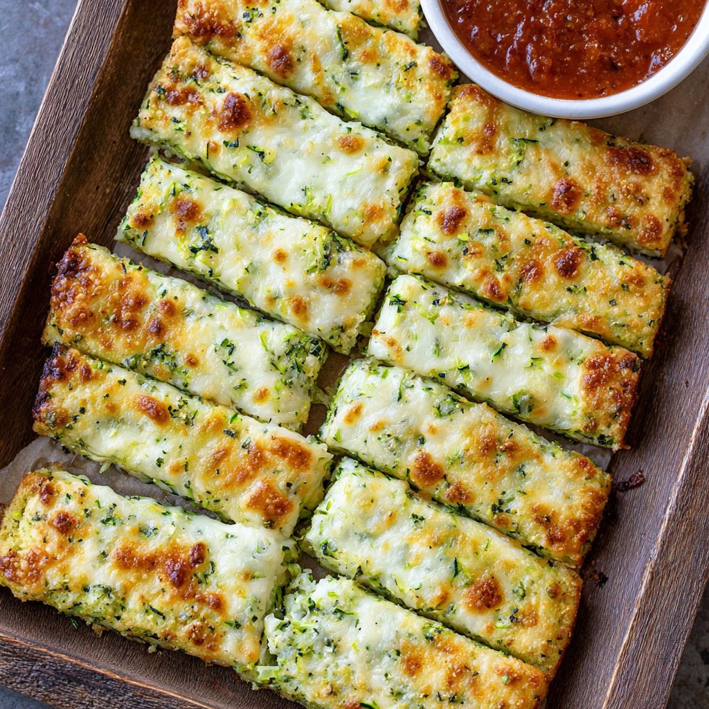 Cheesy Zucchini Breadsticks