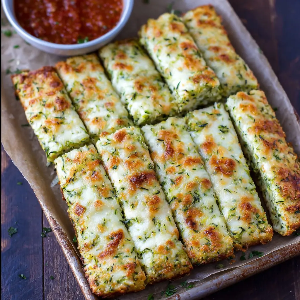 Cheesy Zucchini Breadsticks