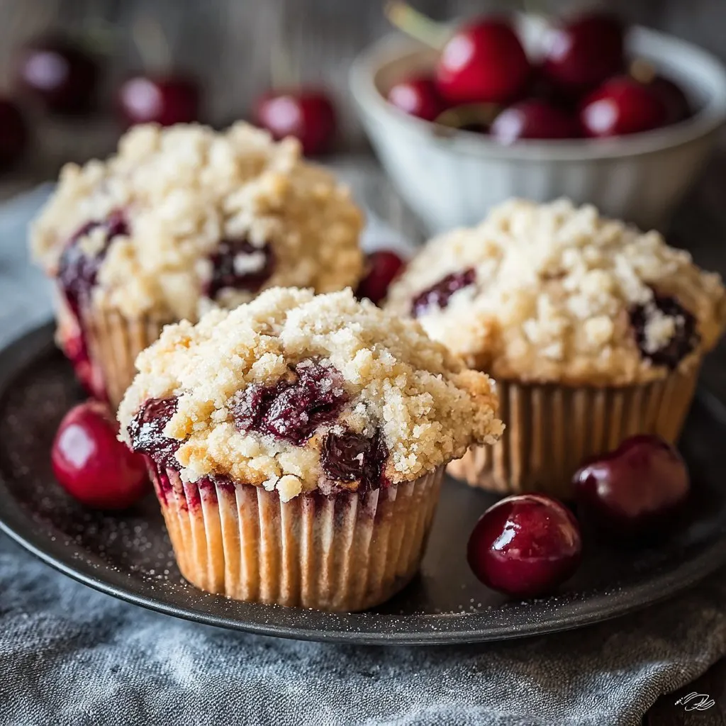 Cherry Cobbler Muffins