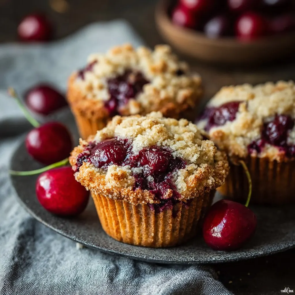 Cherry Cobbler Muffins 1 Cherry Cobbler Muffins