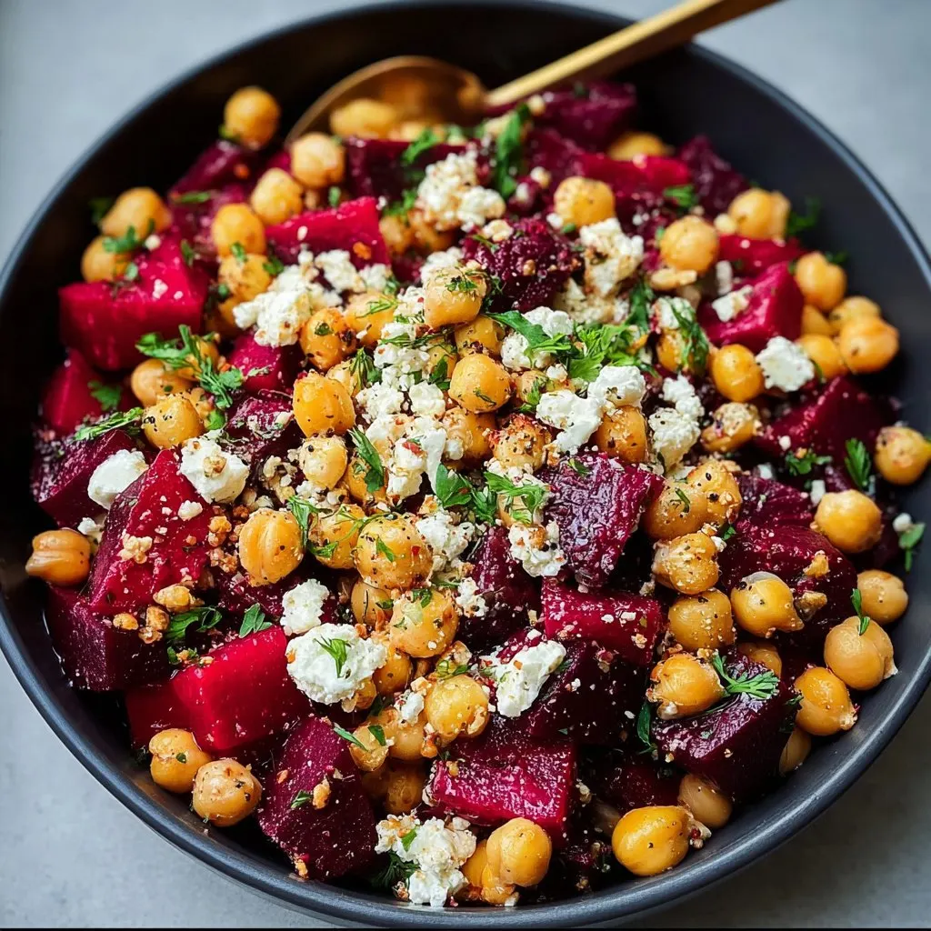 Chickpea Beet and Feta Salad 1 Chickpea Beet and Feta Salad