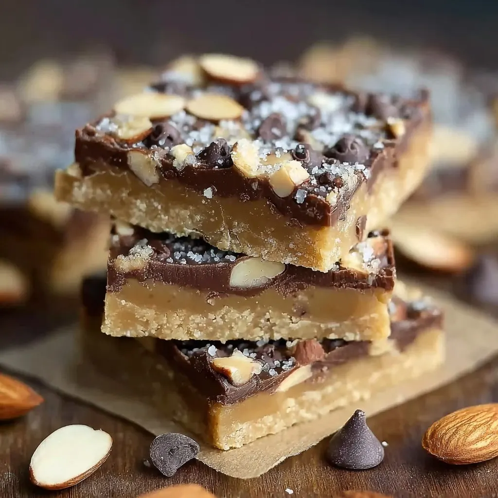 Chocolate Almond Toffee Bars 1 Chocolate Almond Toffee Bars