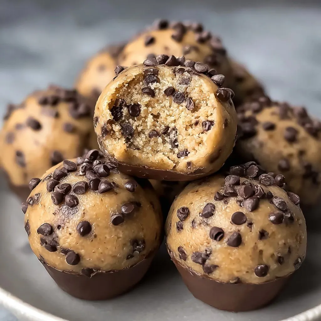 Chocolate Chip Cookie Dough Protein Balls