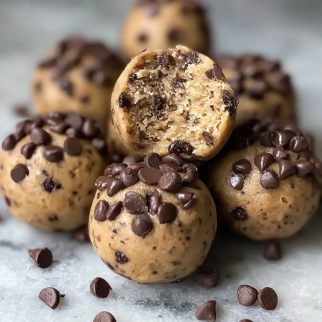Chocolate Chip Cookie Dough Protein Balls