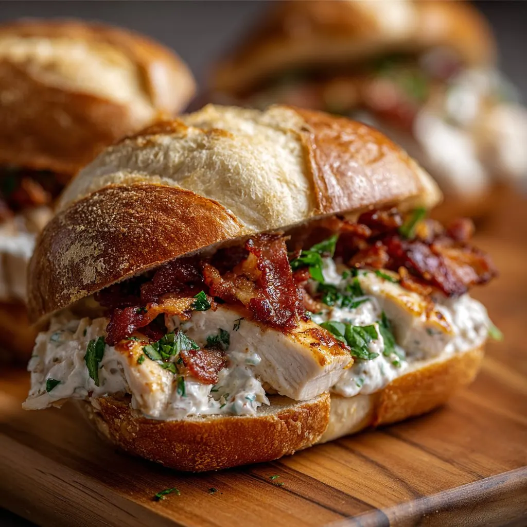 Chopped Chicken Bacon Ranch Sandwich