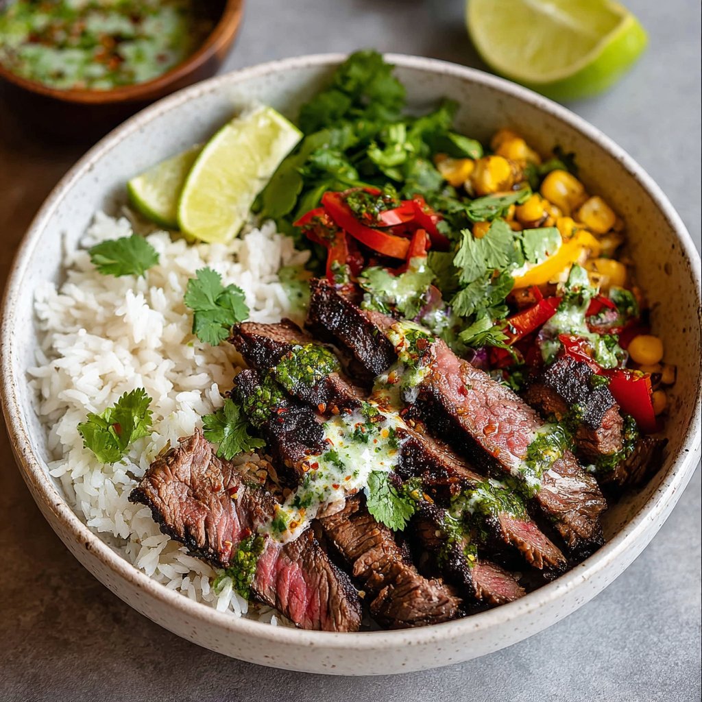 Cilantro Lime Steak Bowls