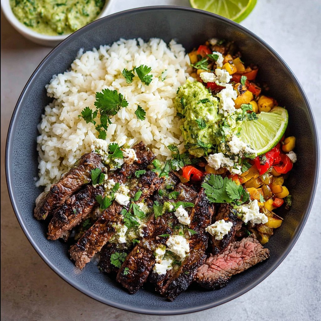 Cilantro Lime Steak Bowls