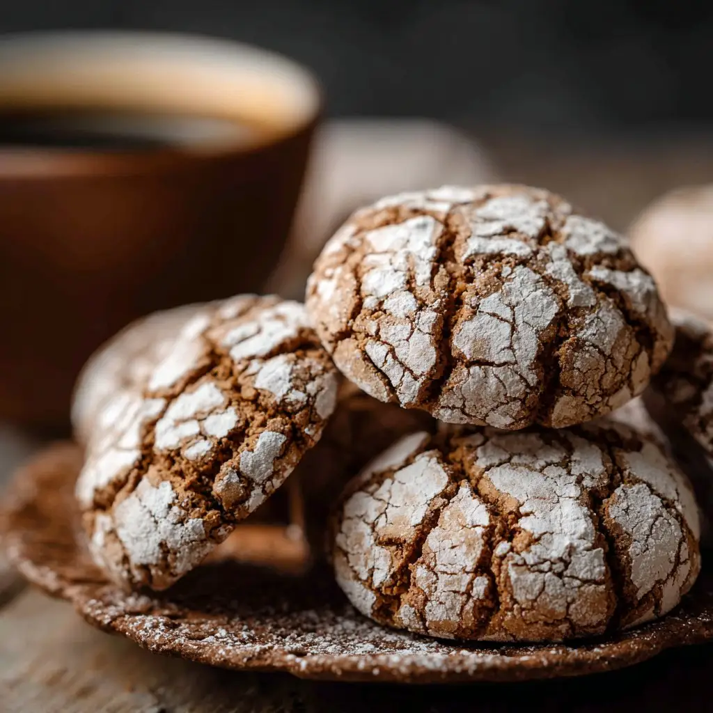 Cinnamon Coffee Crinkles 1 Cinnamon Coffee Crinkles