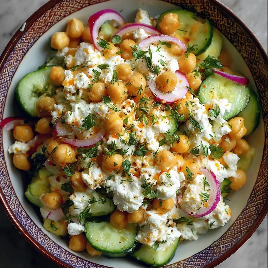 Cottage Cheese and Chickpea Salad