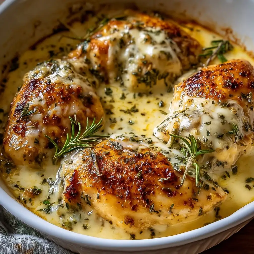 Creamy Baked Asiago Chicken