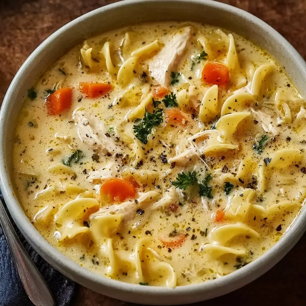 Creamy Chicken Noodle Soup Recipe