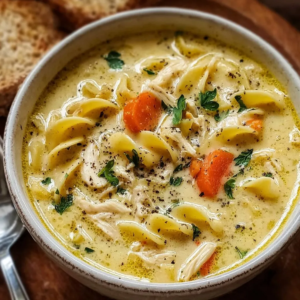Creamy Chicken Noodle Soup Recipe