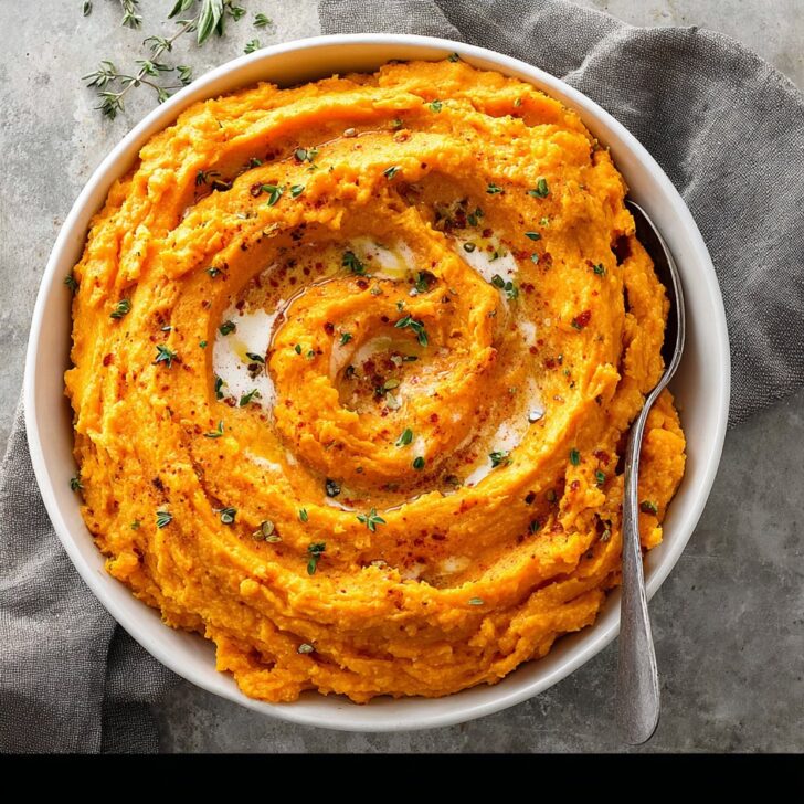 Creamy Savory Mashed Sweet Potatoes