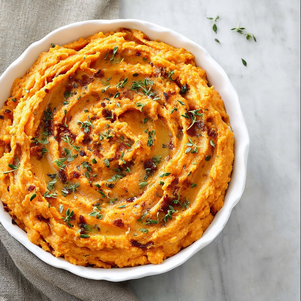 Creamy Savory Mashed Sweet Potatoes