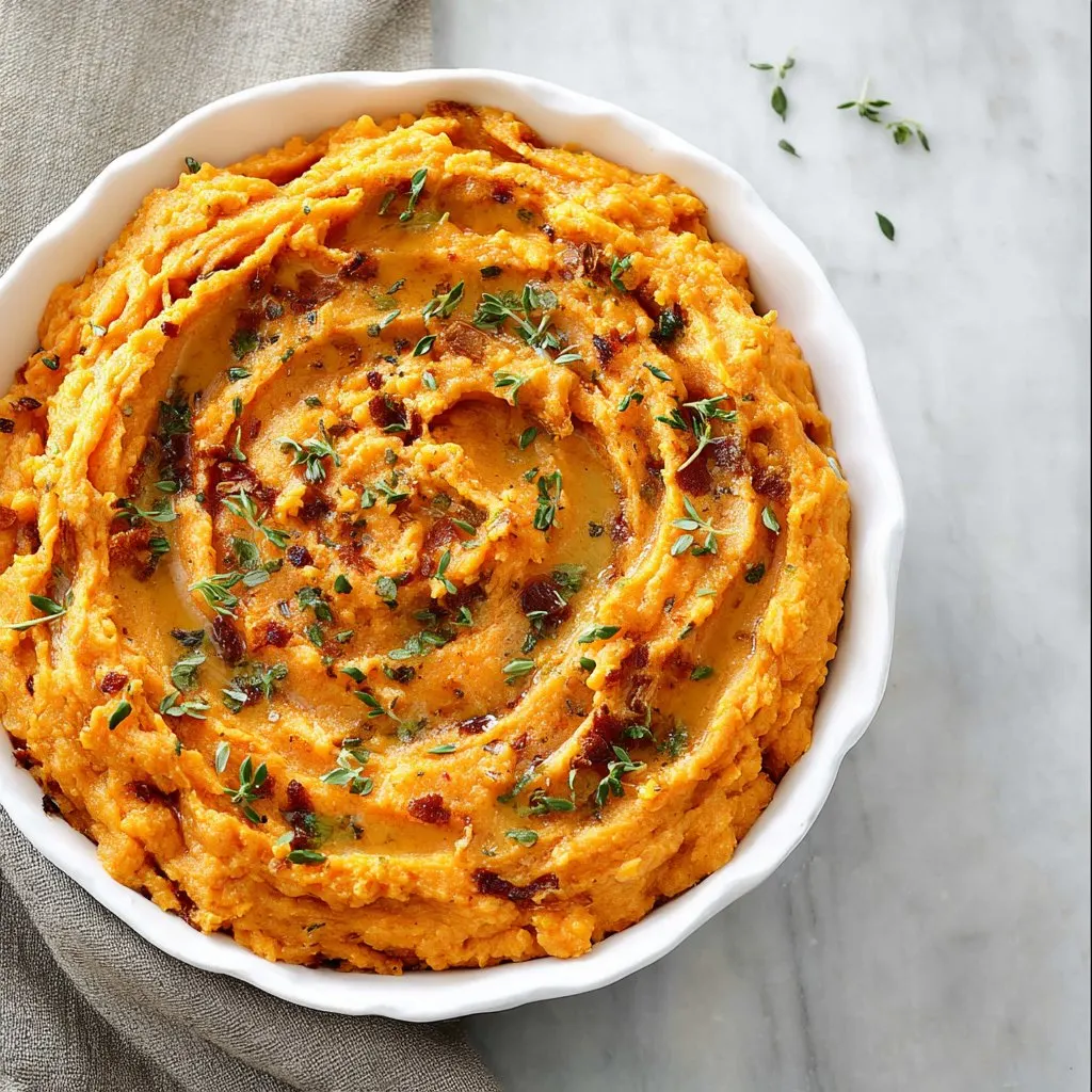 Creamy Savory Mashed Sweet Potatoes