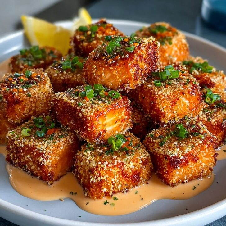Crispy Bang Bang Salmon Bites recipe