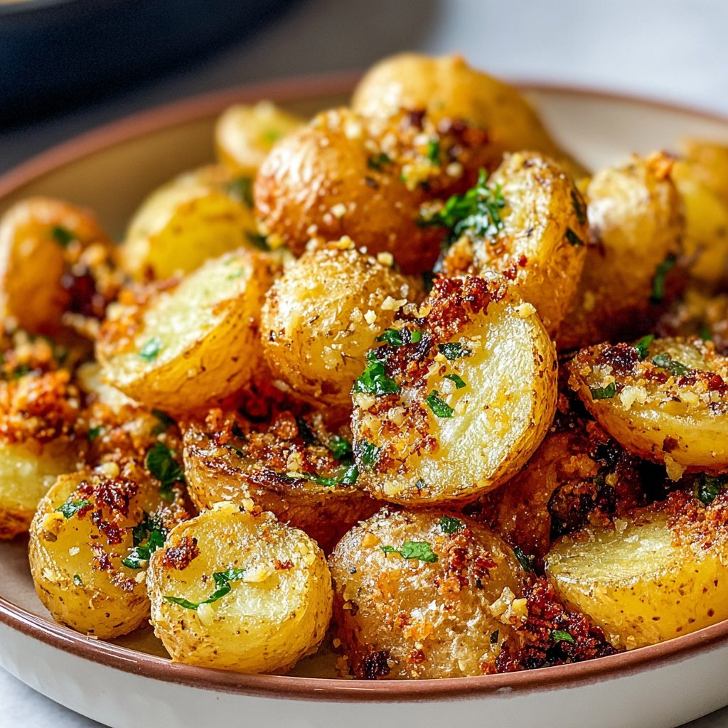 Crispy Garlic Butter Potatoes