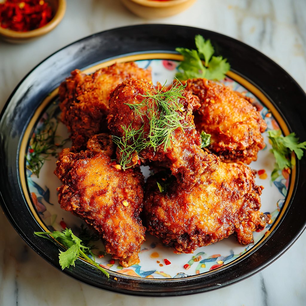 Crispy Spicy Buttermilk Fried Chicken