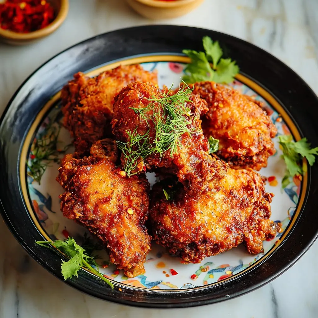 Crispy Spicy Buttermilk Fried Chicken