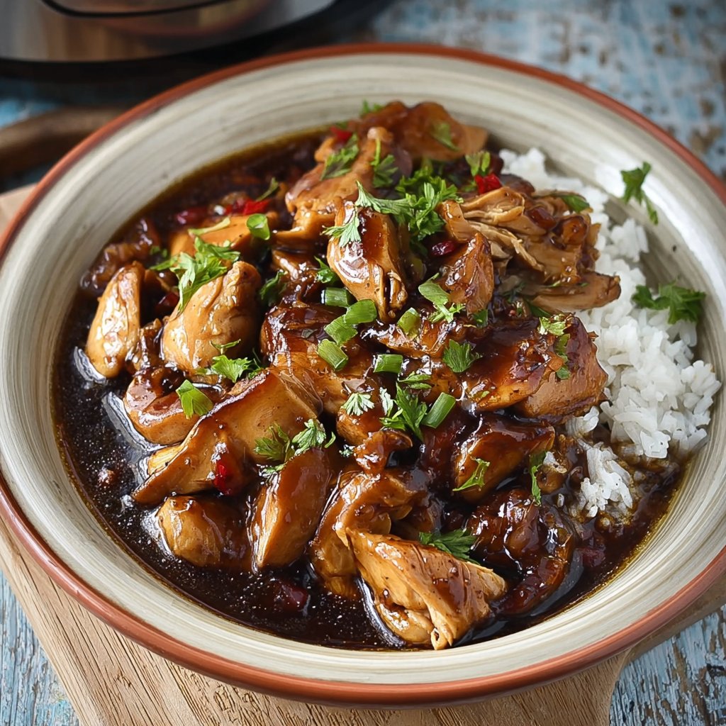 Crock Pot Bourbon Chicken