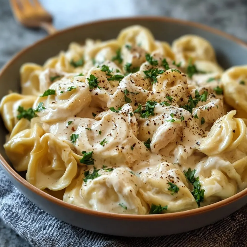 Crockpot Chicken Alfredo Tortellini Recipe