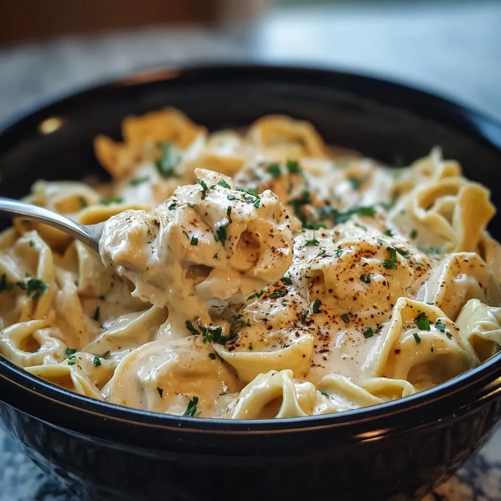 Crockpot Chicken Alfredo Tortellini Recipe