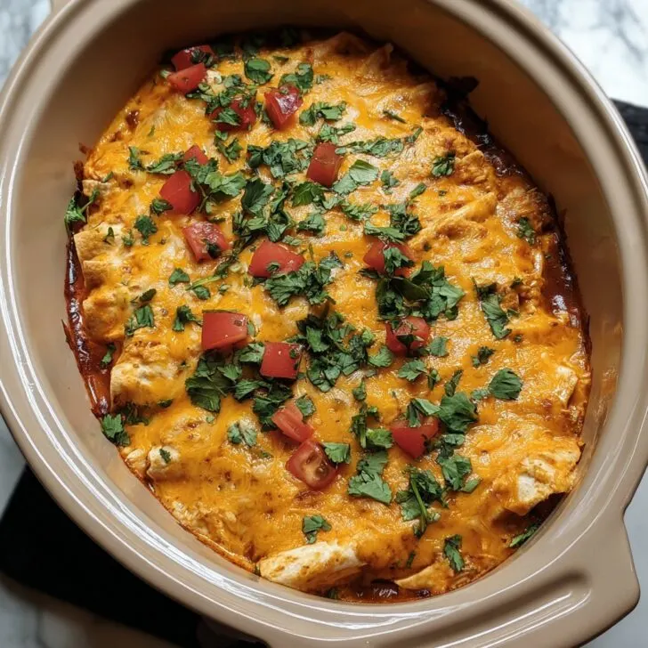 Crockpot Chicken Enchiladas