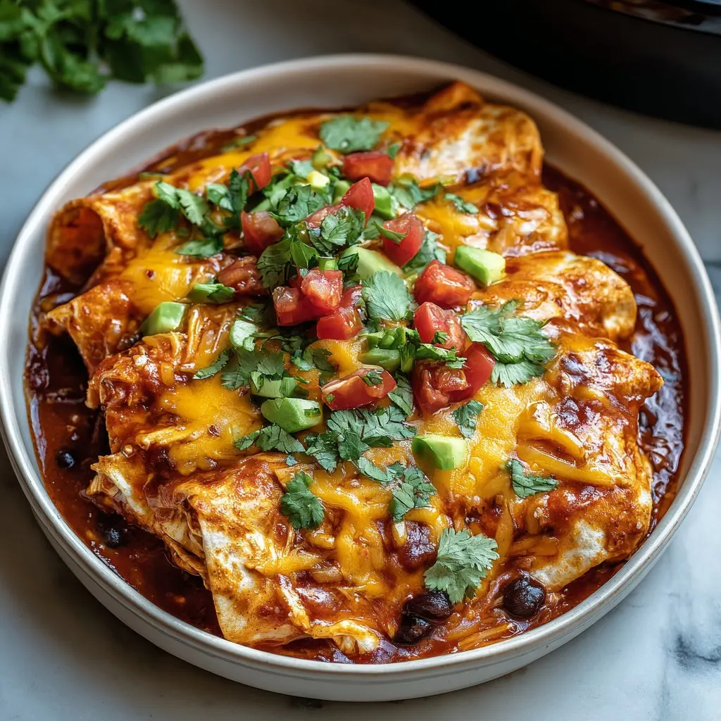 Crockpot Chicken Enchiladas 1 Crockpot Chicken Enchiladas