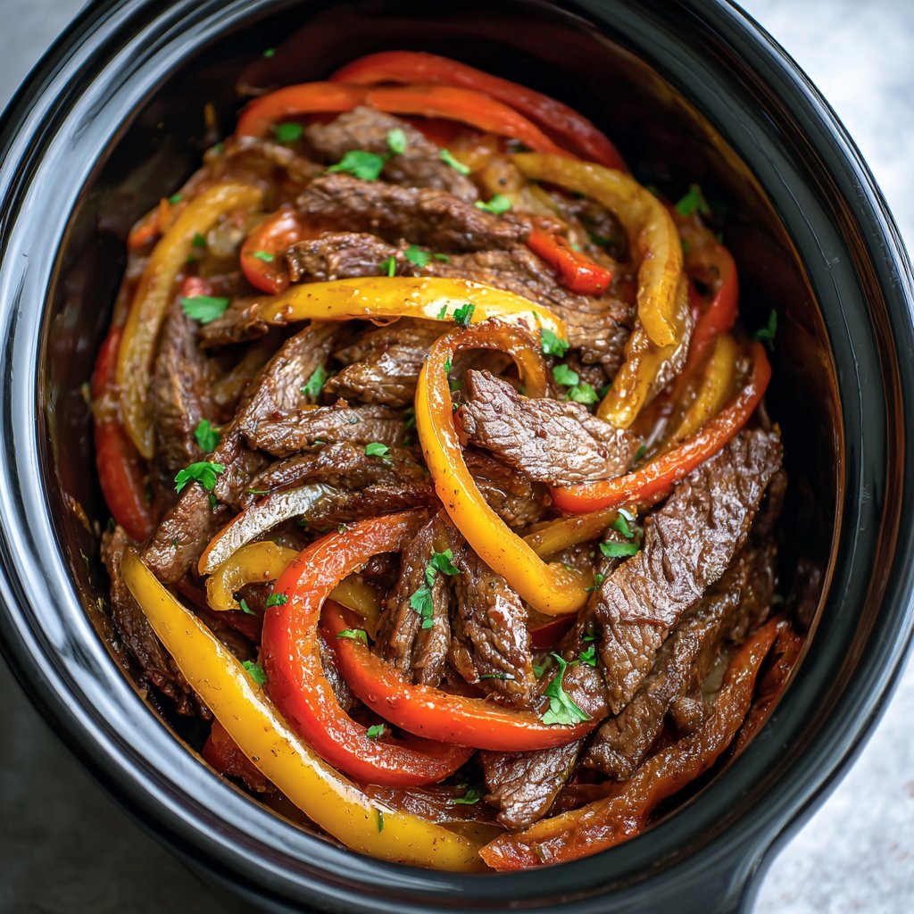 Crockpot Steak Fajitas