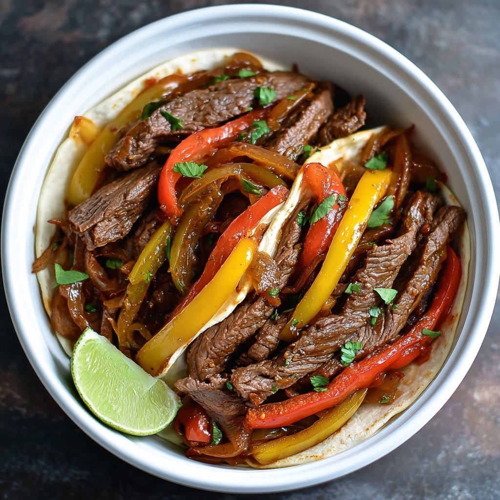 Crockpot Steak Fajitas