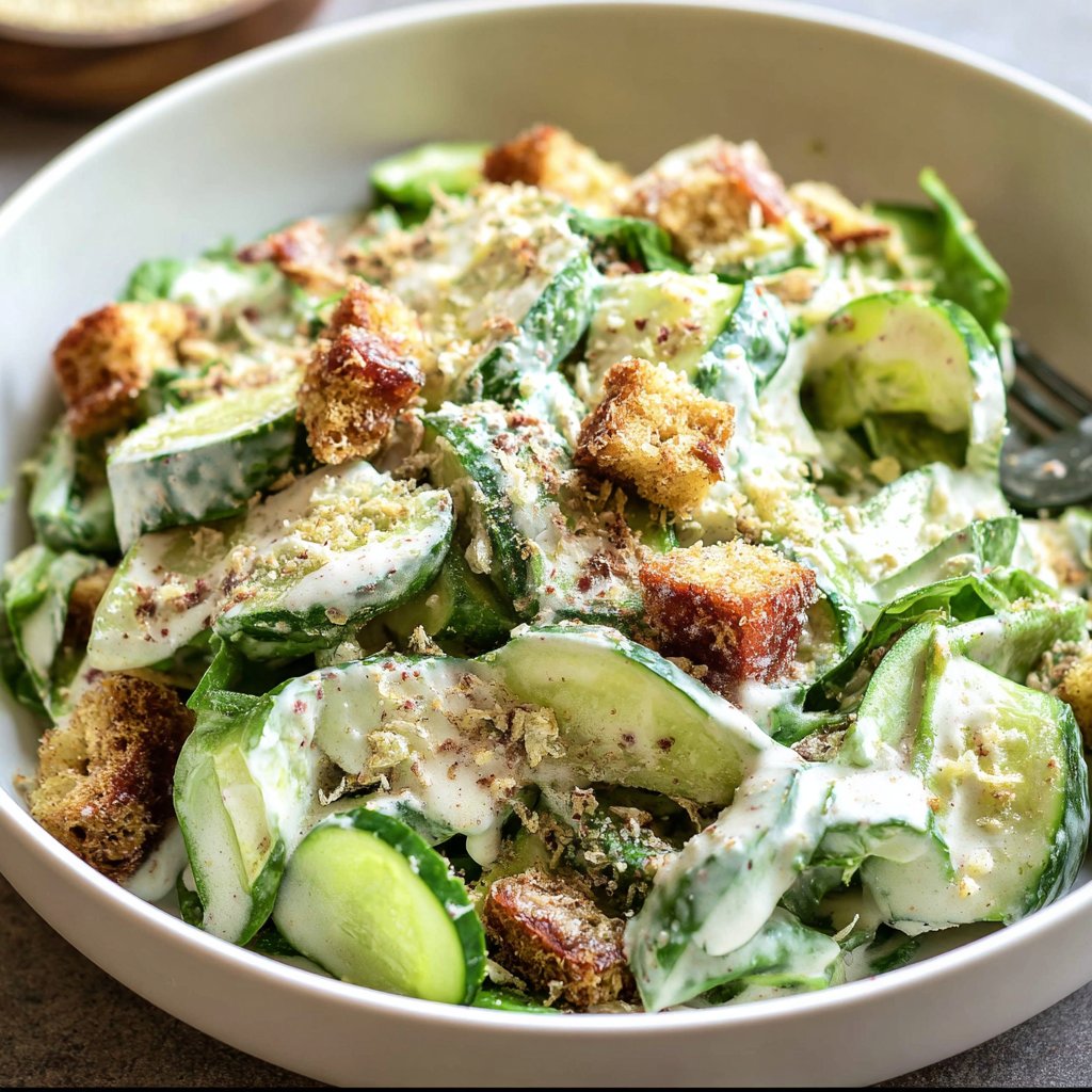 Cucumber Caesar Salad