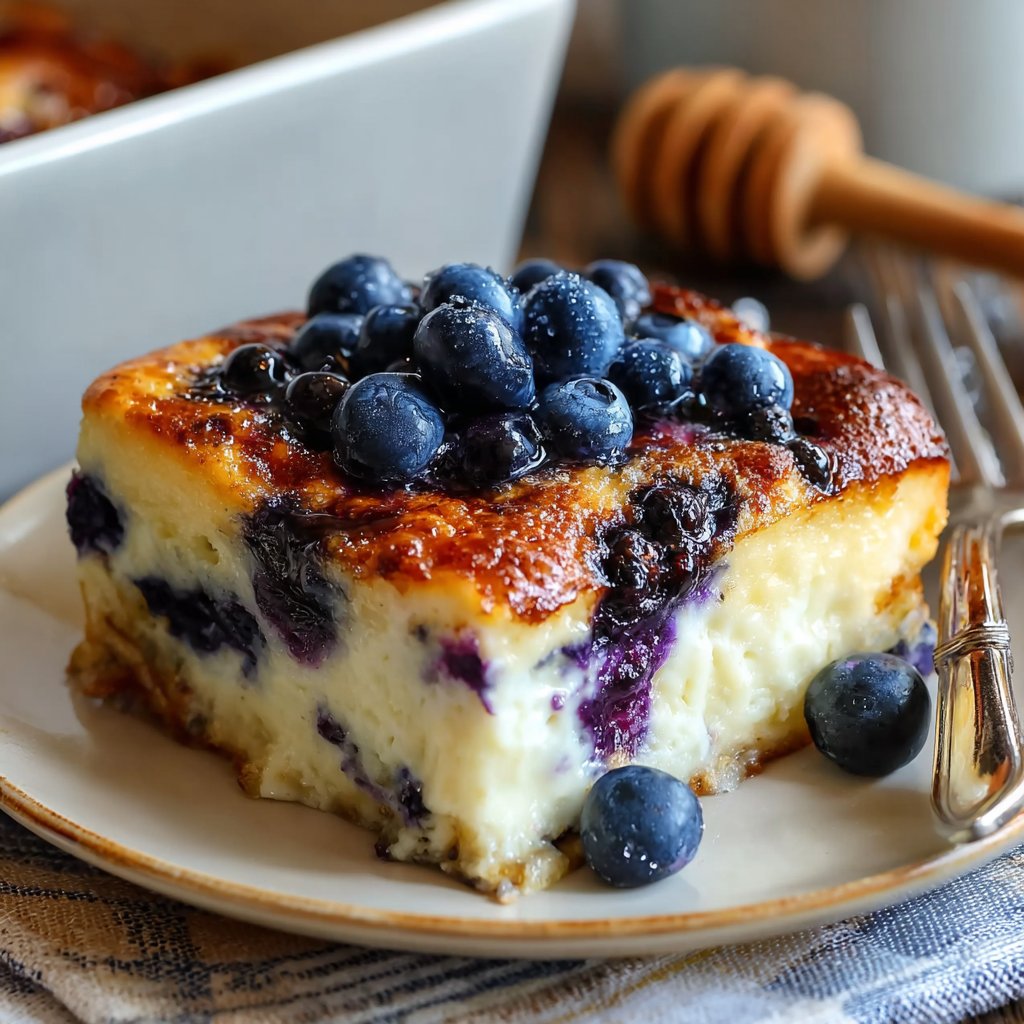 Easy Blueberry Cottage Cheese Breakfast Bake
