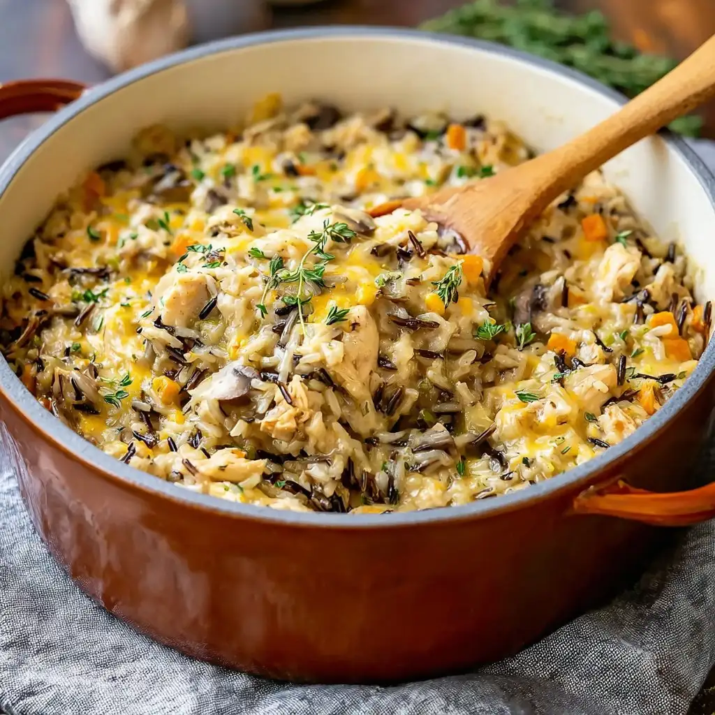 Easy Comfort Chicken Wild Rice Casserole