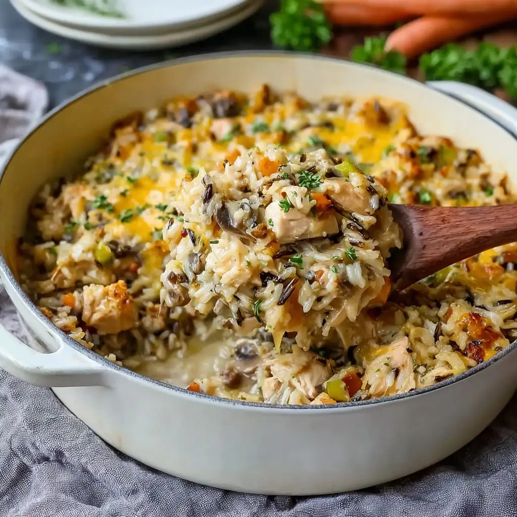 Easy Comfort Chicken Wild Rice Casserole
