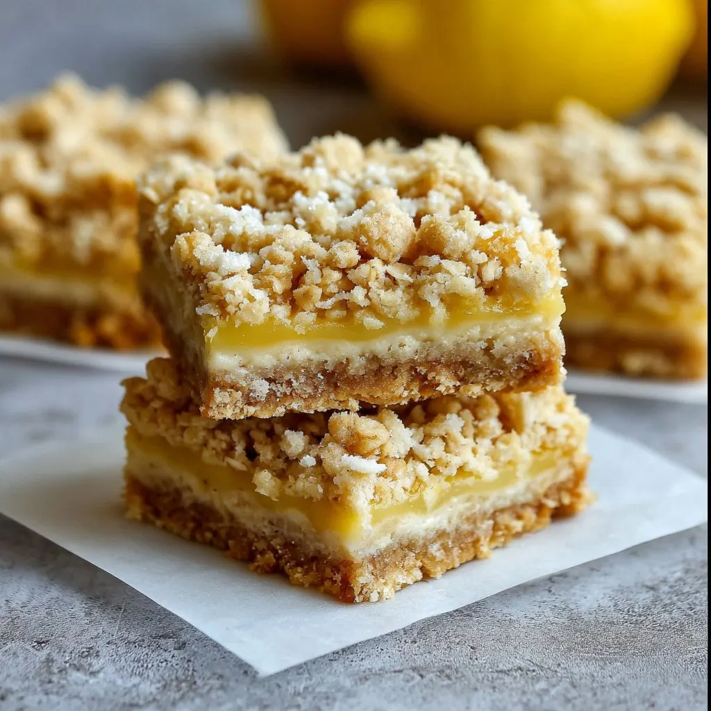 Easy Lemon Oatmeal Crumble Bars