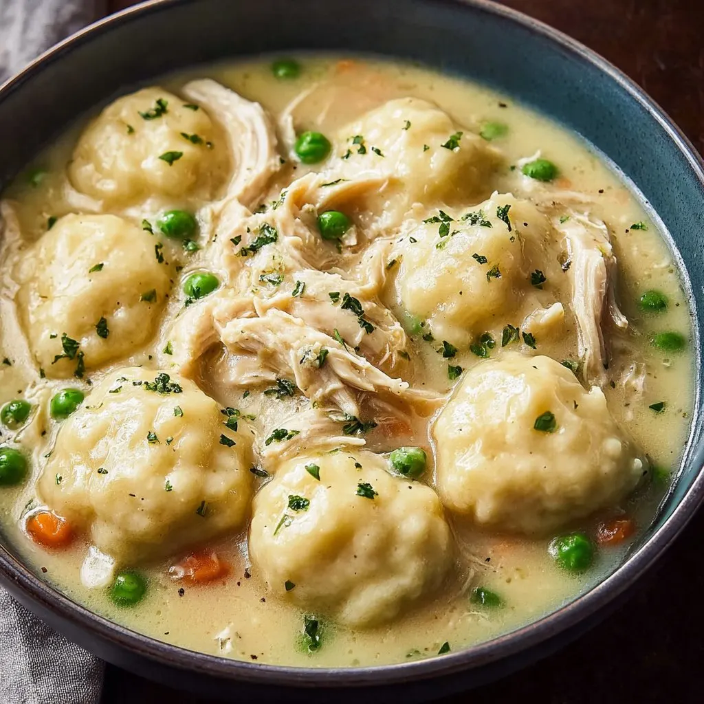 Easy Slow Cooker Chicken & Dumplings