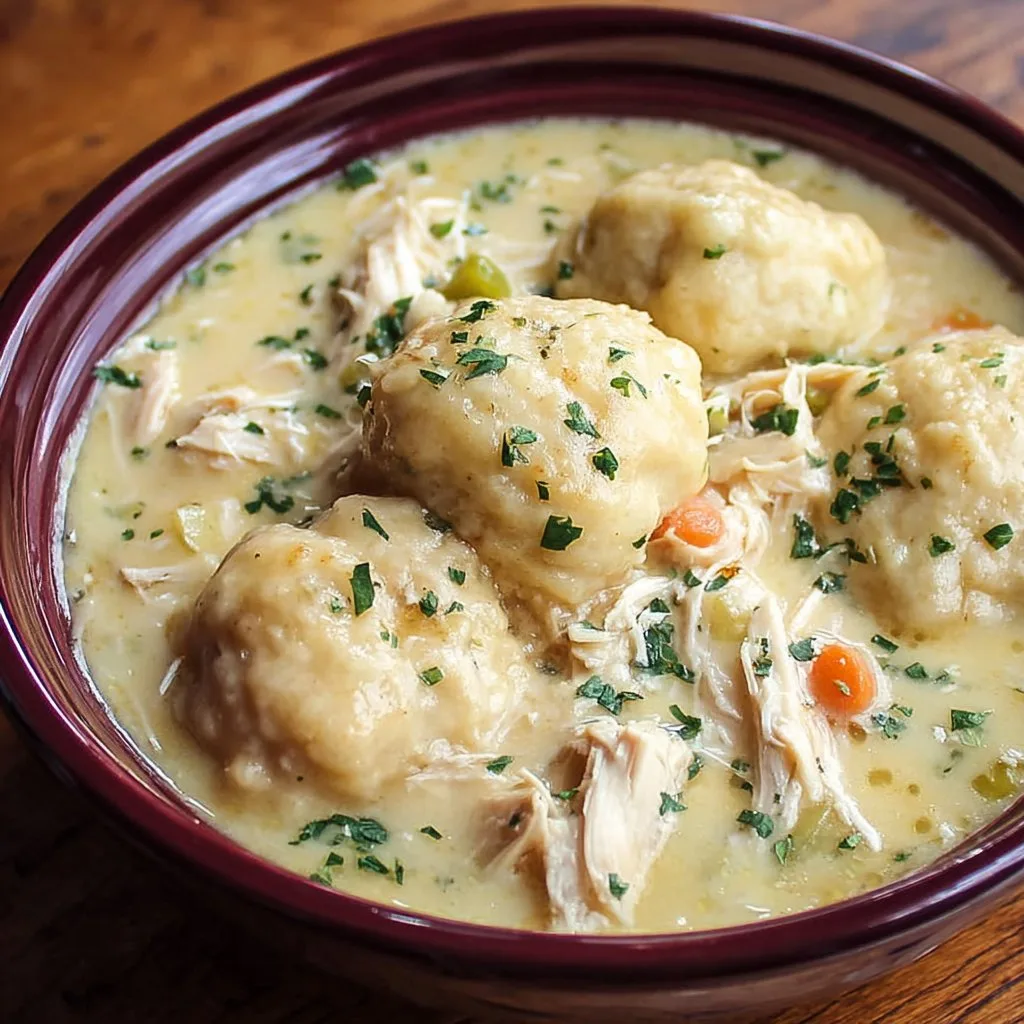 Easy Slow Cooker Chicken & Dumplings