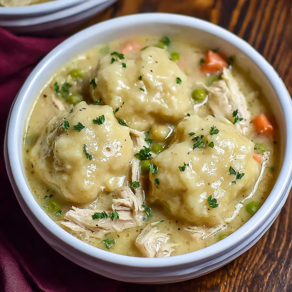 Easy Slow Cooker Chicken & Dumplings