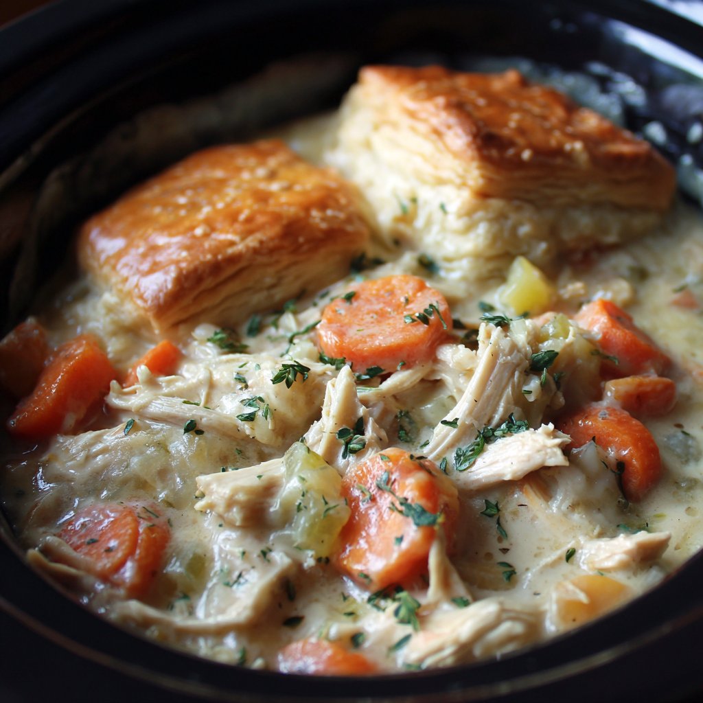 Easy Slow Cooker Chicken Pot Pie